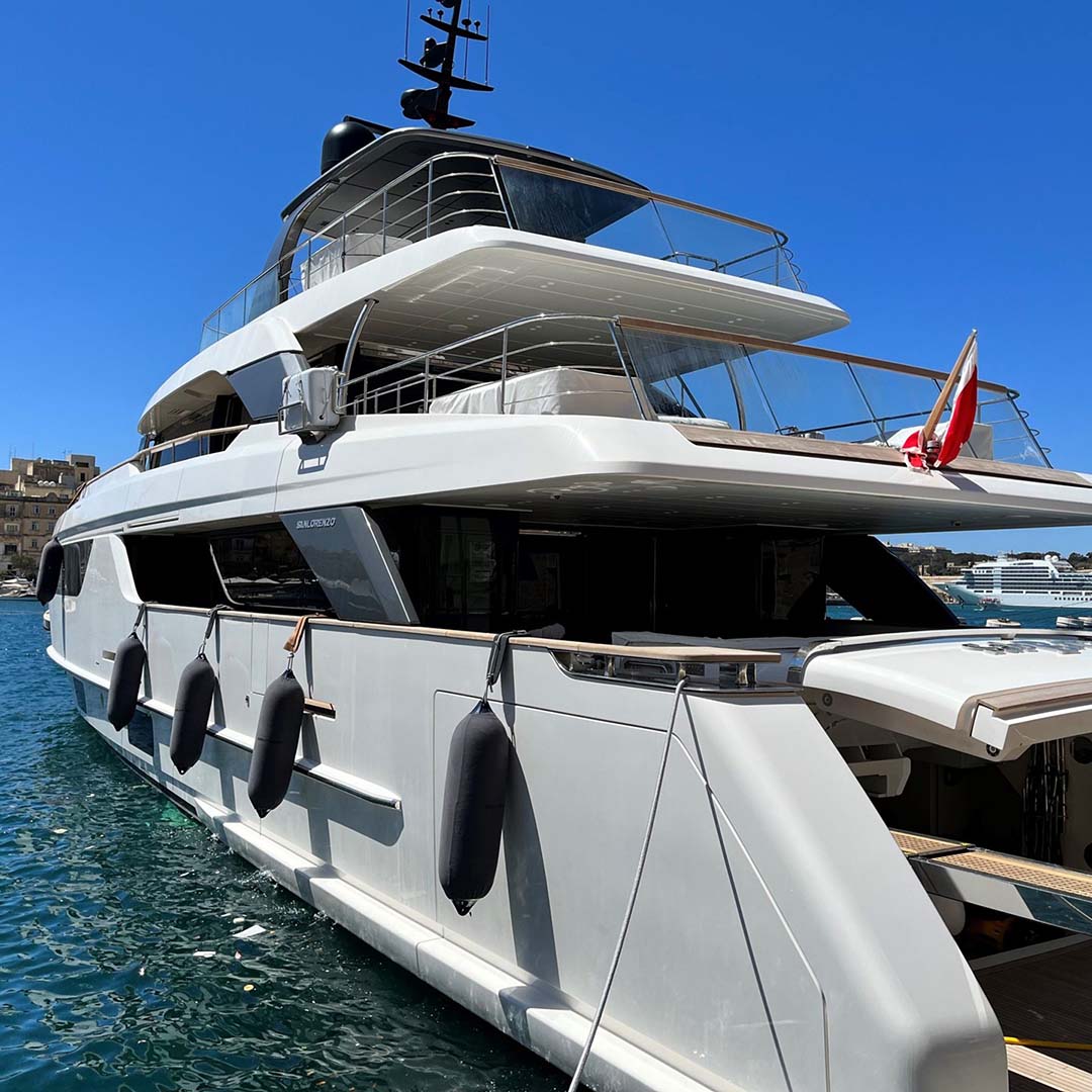 A yacht docked in Malta