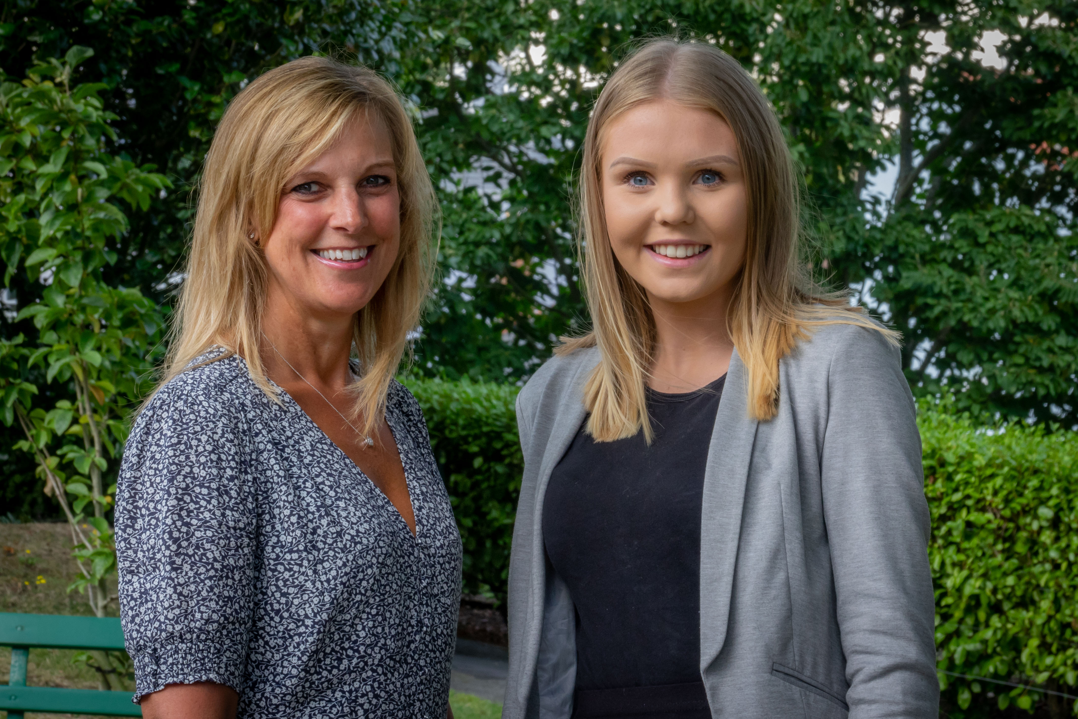 Sharon Coburn with bursary student Isabel Ives